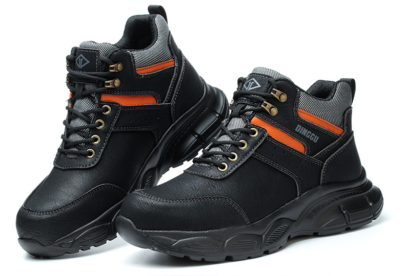 2024 High-Top Labor Protection Shoes For Men, Anti-Smash And Anti-Puncture Steel Toe, Lightweight, Comfortable, Wear-Resistant, Safety Protection Work Shoes